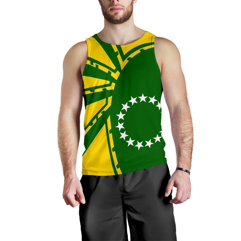 Cook Island Tank Top For Men Premium Style Art - Polynesian Pride
