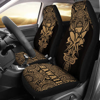 Kanaka Map Polynesian Car Seat Cover - Gold - Armor Style Universal Fit Gold - Polynesian Pride
