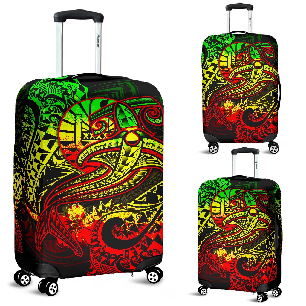 Tahiti Luggage Covers - Reggae Shark Polynesian Tattoo - Polynesian Pride