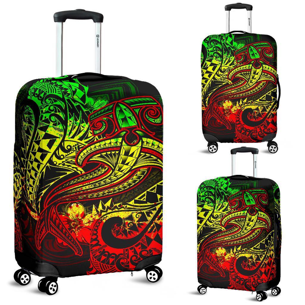 Polynesian Luggage Covers - Reggae Shark Polynesian Tattoo - Polynesian Pride