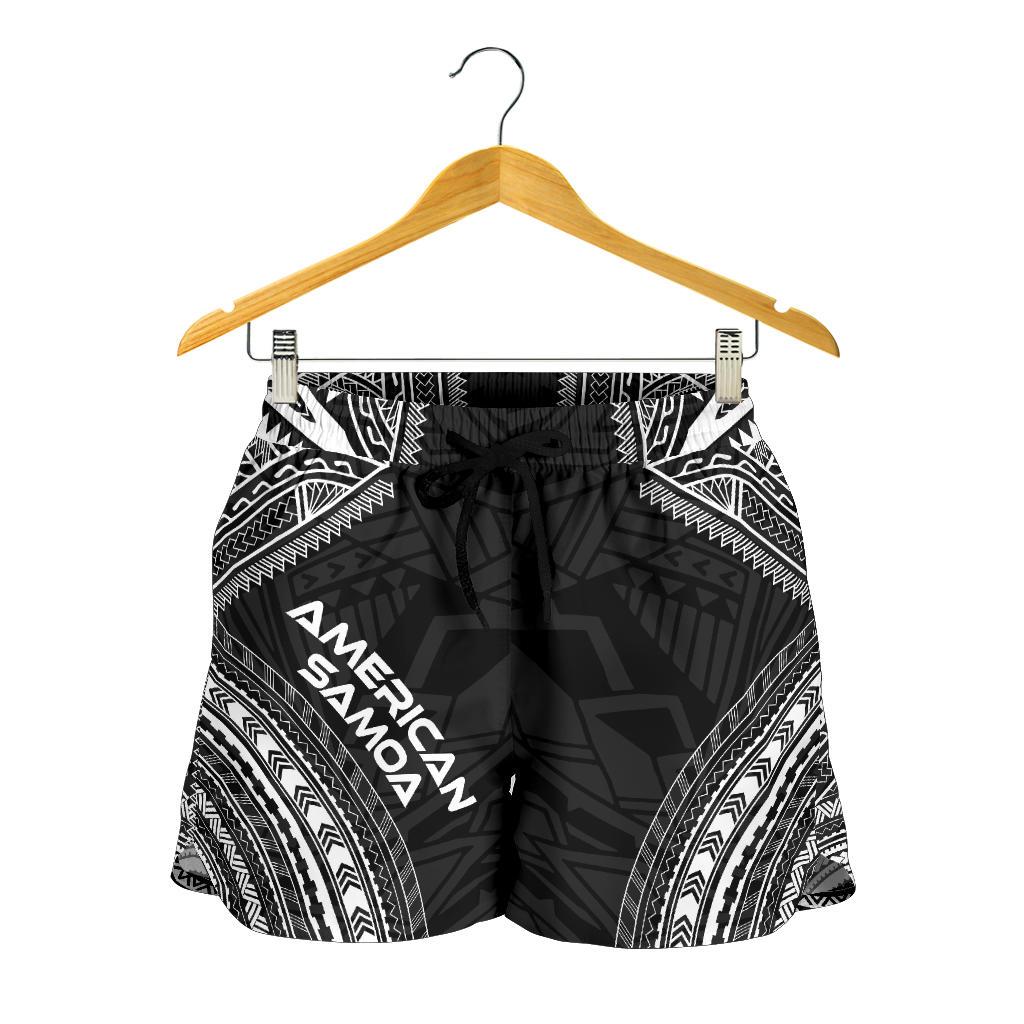 American Samoa Women's Shorts - Polynesian Chief Black Version Women Black - Polynesian Pride