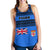 Fiji Women's Racerback Tank - Tapa Blue Style - Polynesian Pride