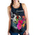 Vanuatu Polynesian Women's Racerback Tank - Tropical Flower Blue - Polynesian Pride