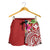 Polynesian Hawaii Kanaka Maoli Women's Shorts - Summer Plumeria (Red) - Polynesian Pride