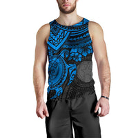 Northern Mariana Islands Polynesian Men's Tank Top - Blue Turtle - Polynesian Pride