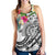 Fiji Polynesian Women's Racerback Tank - Summer Plumeria (White) - Polynesian Pride