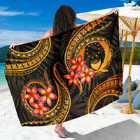 Pohnpei Micronesia Sarong - Gold Plumeria SARONG ONE SIZE GOLD - Polynesian Pride