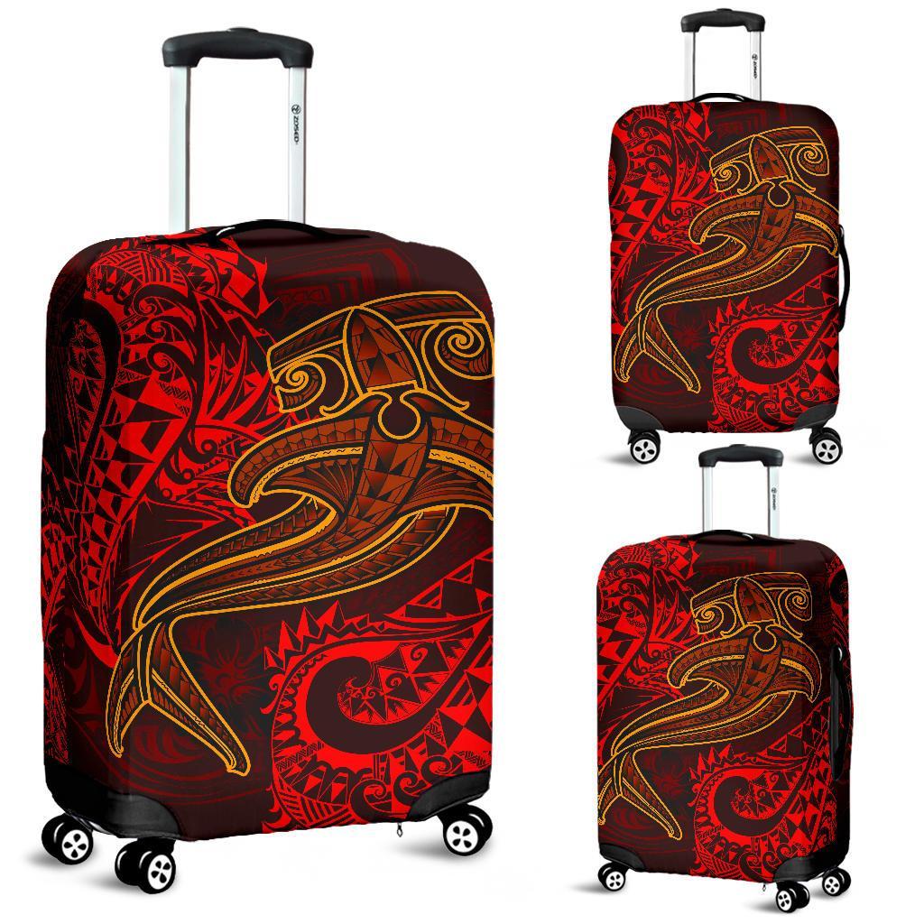 Polynesian Luggage Covers - Red Shark Polynesian Tattoo - Polynesian Pride