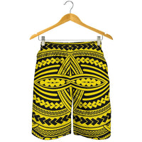 Polynesian Seamless Yellow Men's Short Men's Shorts Yellow - Polynesian Pride
