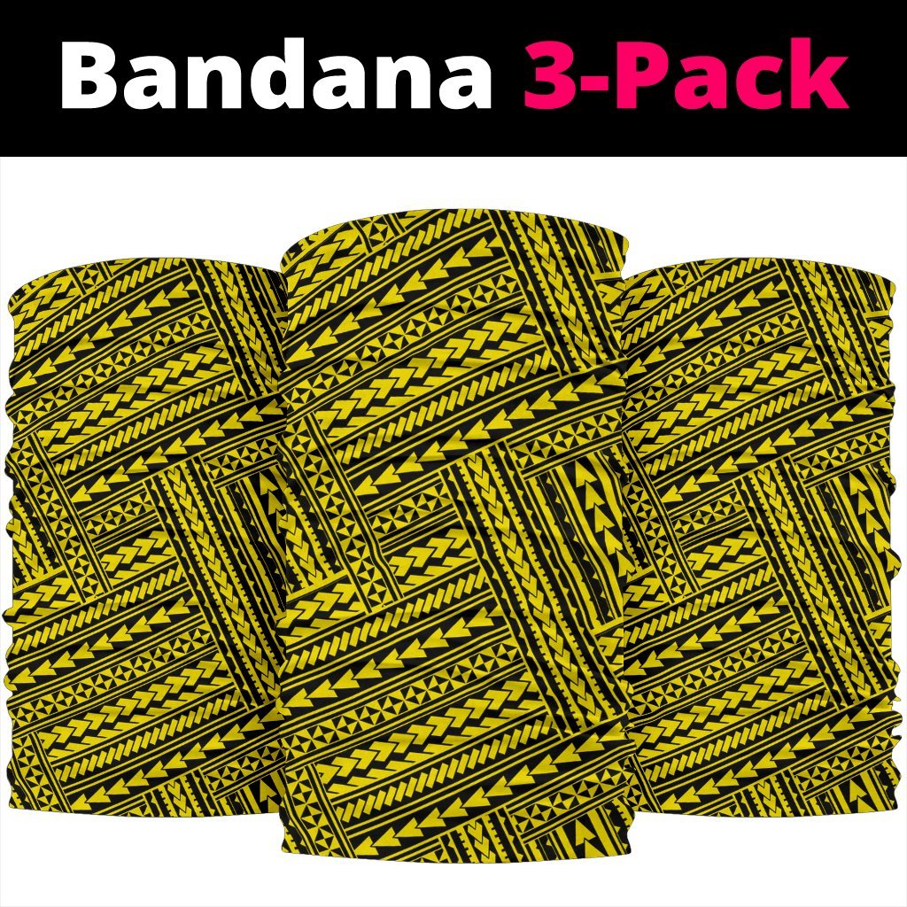 Polynesian Nation Yellow Bandana 3 - Pack - Polynesian Pride