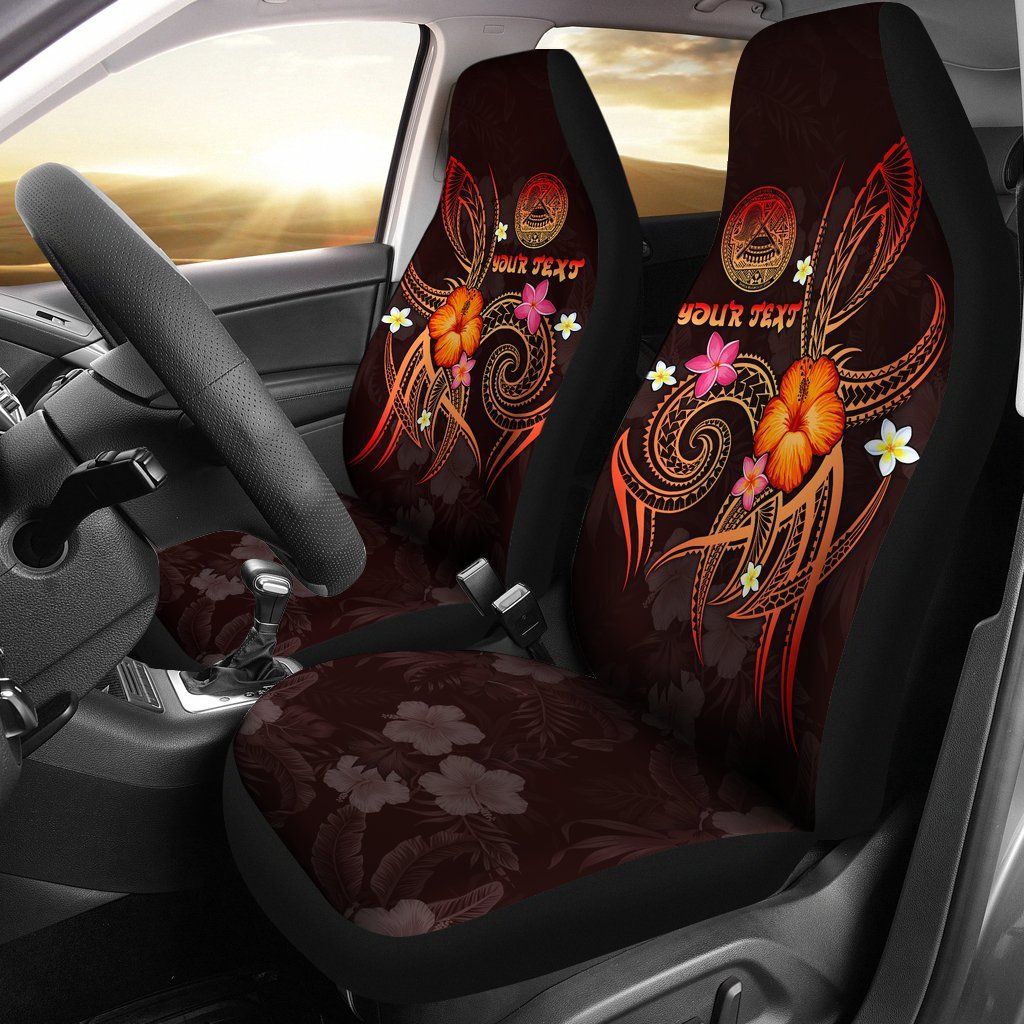 American Samoa Polynesian Personalised Car Seat Covers - Legend of American Samoa (Red) Universal Fit Red - Polynesian Pride