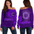 Cook Islands Tattoo Style Off Shoulder Sweater Purple A7 Purple - Polynesian Pride