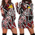 Tokelau Women's Hoodie Dress - Tribal Flower Special Pattern Red Color - Polynesian Pride