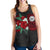 Tahiti Polynesian Women's Racerback Tank - Hibiscus and Sea Turtle (Red) - Polynesian Pride