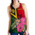 Vanuatu Women's Racerback Tank - Vanuatu Flag with Hibiscus - Polynesian Pride