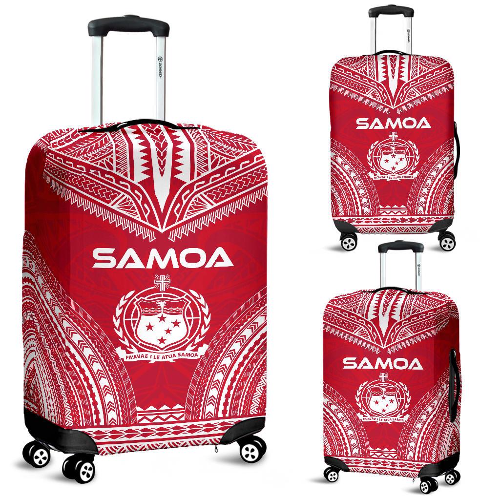 Samoa Flag Polynesian Chief Luggage Cover Red - Polynesian Pride