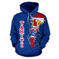 Tahiti Hoodie Tahiti Flag Forever I Love - Polynesian Pride