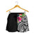 Polynesian American Samoa Women's Shorts - Summer Plumeria (Black) - Polynesian Pride