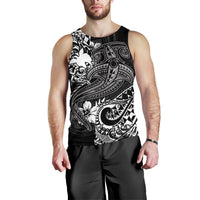 Papua New Guinea Men's Tank Top - White Shark Polynesian Tattoo - Polynesian Pride