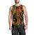 Chuuk Micronesian Men Tank Top - Gold Plumeria - Polynesian Pride