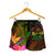 Fiji Polynesian Women's Shorts - Hibiscus and Banana Leaves - Polynesian Pride