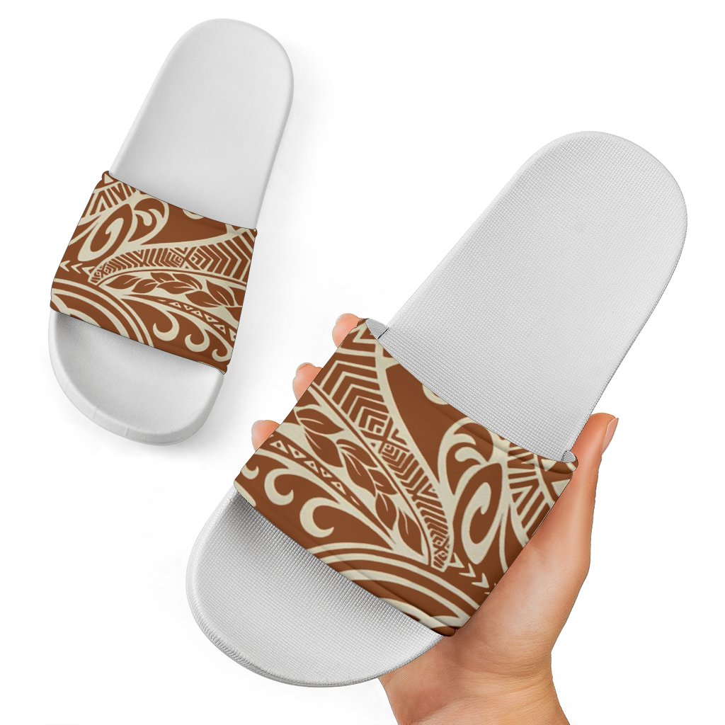 Polynesian Slide Sandals 41 White - Polynesian Pride