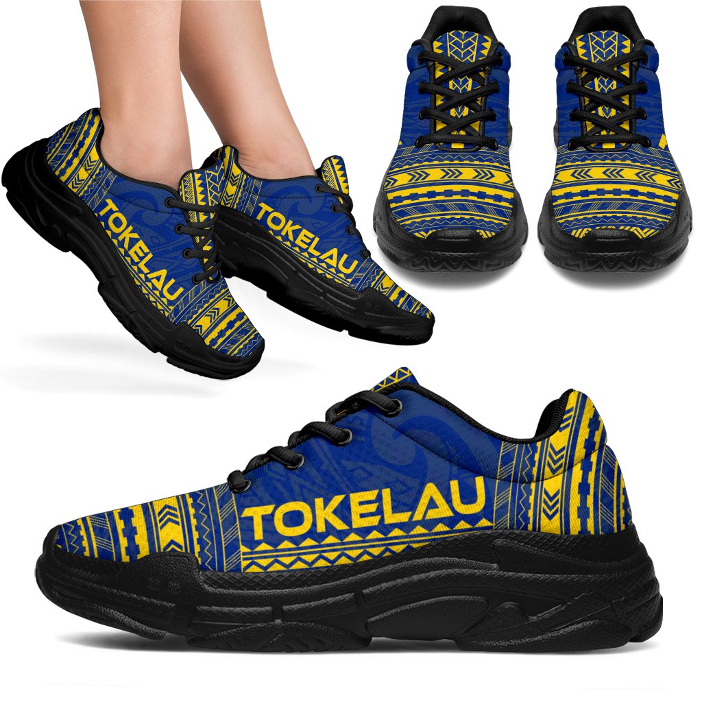 Tokelau Chunky Sneakers - Polynesian Chief Flag Version - Polynesian Pride