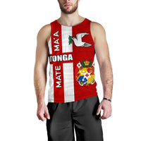 Tonga Rugby Men Tank Top Mate Ma'a Red - Polynesian Pride