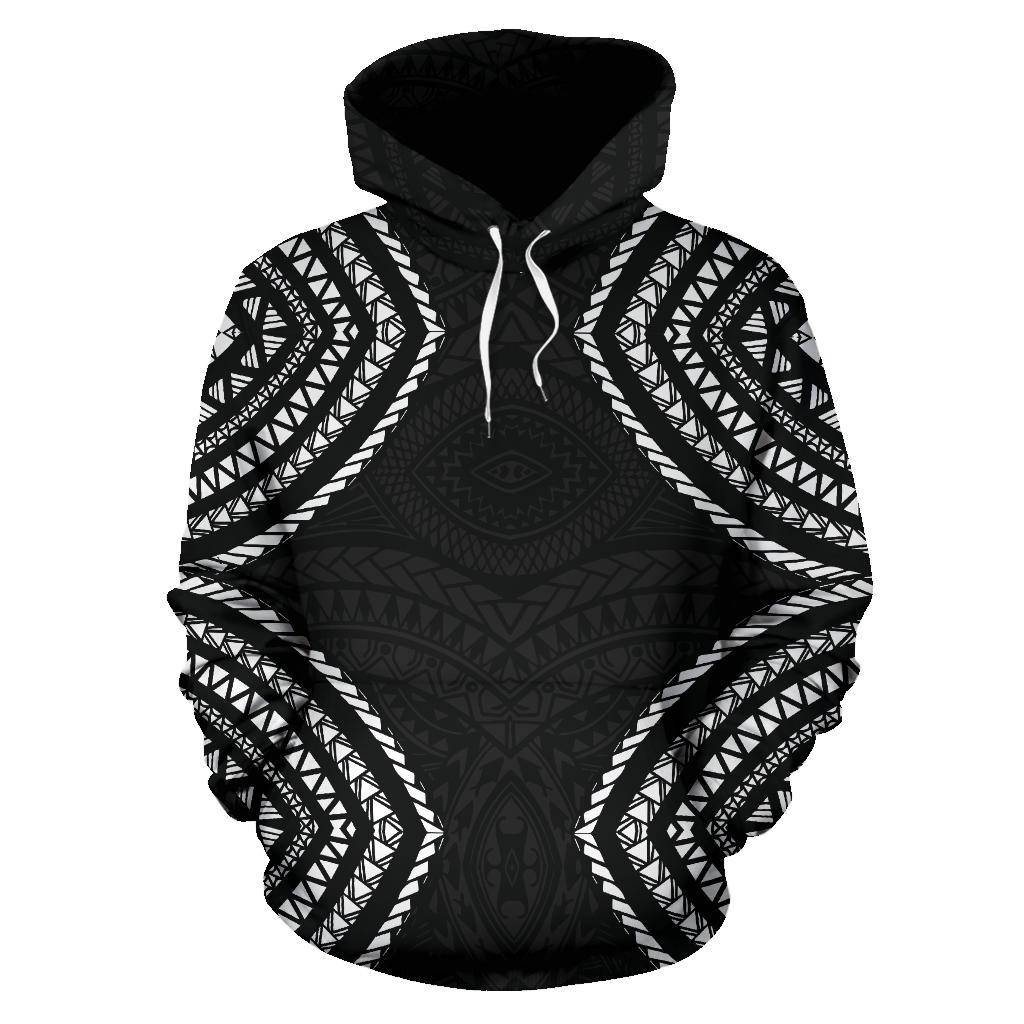 Chuuk Hoodie Micronesia Black Warrior Style - Polynesian Pride