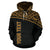 Papua New Guinea Polynesian ll Over Custom Hoodie Gold Curve - Polynesian Pride