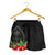 Guam Polynesian Women's Shorts Black Hibiscus - Polynesian Pride