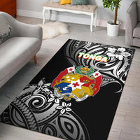 Mate Ma'a Tonga Rugby Area Rug Polynesian Unique Vibes - Black Black - Polynesian Pride