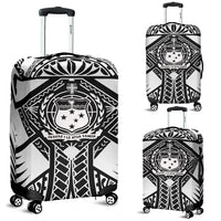 Samoa Polynesian Luggage Covers - Samoa White Seal with Polynesian Tattoo - Polynesian Pride