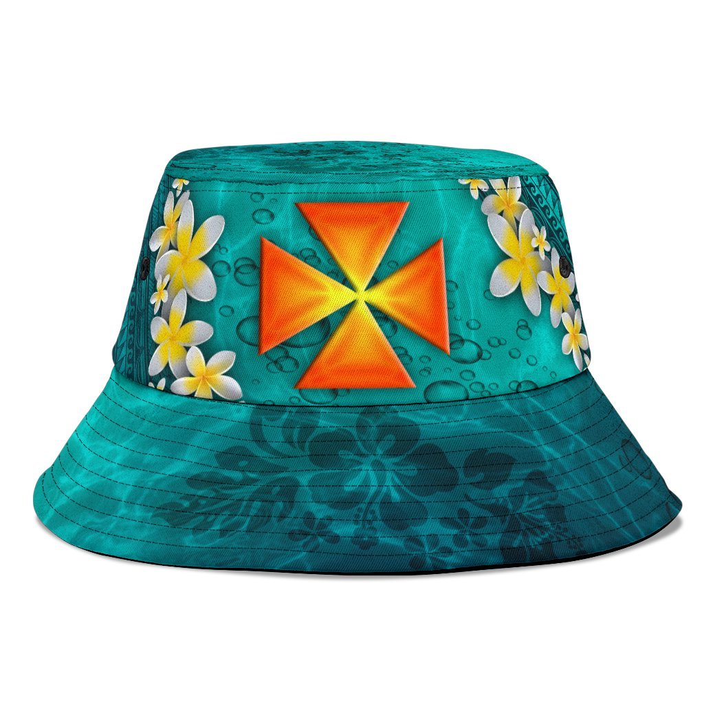 Wallis and Futuna Polynesian Bucket Hat - Manta Ray Ocean Unisex Universal Fit Blue - Polynesian Pride