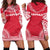 Hawaii Women's Hoodie Dress - Polynesian Flag Chief Red - Polynesian Pride