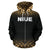 Niue Polynesian Zip up Hoodie Fog Gold - Polynesian Pride