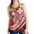 Wallis and Futuna Polynesian Women's Racerback Tank - Summer Plumeria (Red) - Polynesian Pride