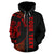 Niue Polynesian Custom Zip up Hoodie Line Red - Polynesian Pride