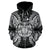 Polynesian Hawaii All Over Zip up Hoodie Map Turtle Black - Polynesian Pride