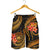 American Samoa Polynesian Men Shorts - Gold Plumeria - Polynesian Pride