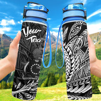 Cook Islands Custom Personalised Hydro Tracking Bottle - Wing Style Hydro Tracking Bottle - Cook Islands 32oz Large Black - Polynesian Pride