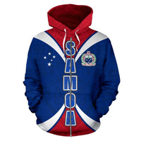 Samoa All Over Zip up Hoodie Impact Version - Polynesian Pride