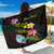 Guam Polynesian Custom Personalised Sarong - Plumeria Tribal Women One Size Black - Polynesian Pride