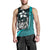 Chuuk Micronesia Men's Tank Top Turquoise - Turtle With Hook - Polynesian Pride