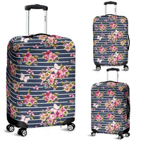 Tropical Butterfly Pink Luggage Cover White - Polynesian Pride