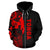 Tonga Polynesian Zip up Hoodie Red Line - Polynesian Pride