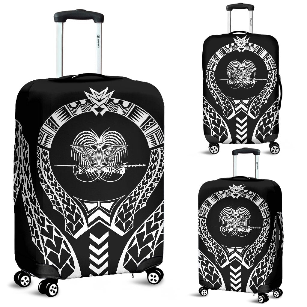 Papua New Guinea Luggage Cover - Polynesian Tribal Black - Polynesian Pride