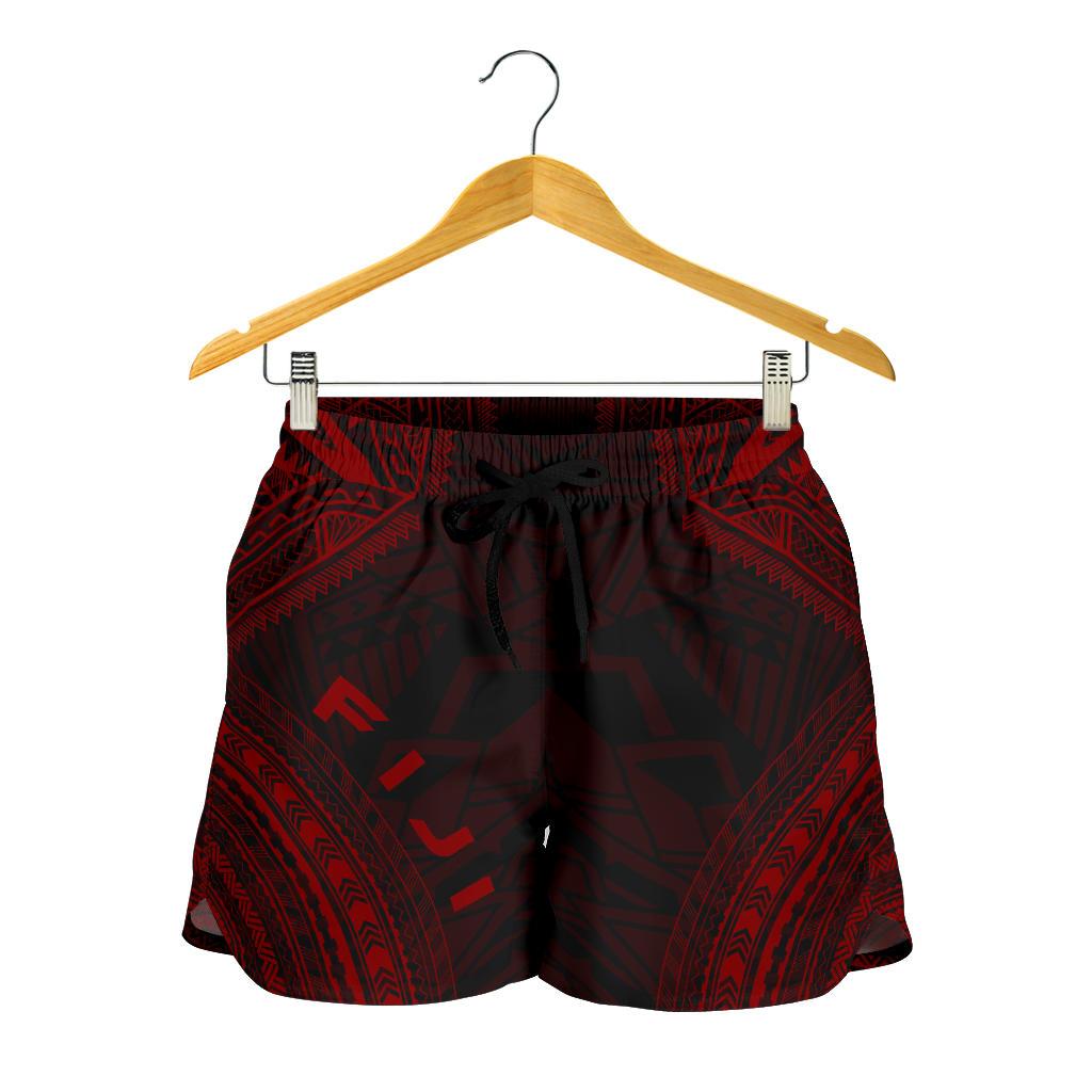 Fiji Women's Shorts - Polynesian Chief Red Version Women Red - Polynesian Pride