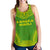 Kanaka Maoli Women's Racerback Tank - Polynesian Chief Flag Version Green - Polynesian Pride