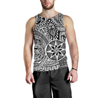Polynesian Hawaiian Style Tribal Tattoo White Hawaii Men's Tank Top White - Polynesian Pride